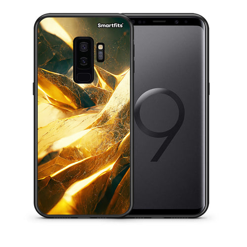 Θήκη Samsung S9 Plus Real Gold από τη Smartfits με σχέδιο στο πίσω μέρος και μαύρο περίβλημα | Samsung S9 Plus Real Gold case with colorful back and black bezels