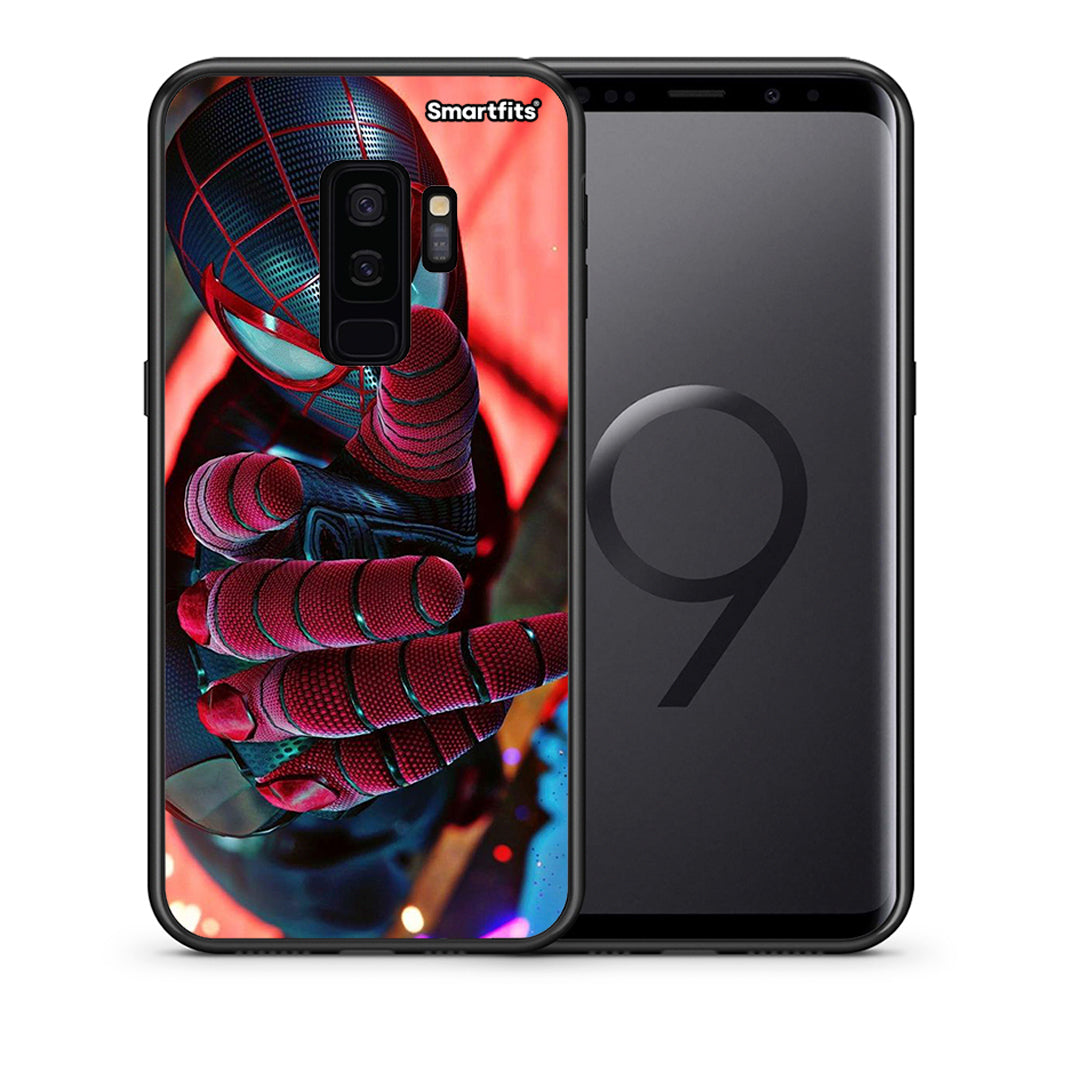 Θήκη Samsung S9 Plus Spider Hand από τη Smartfits με σχέδιο στο πίσω μέρος και μαύρο περίβλημα | Samsung S9 Plus Spider Hand case with colorful back and black bezels