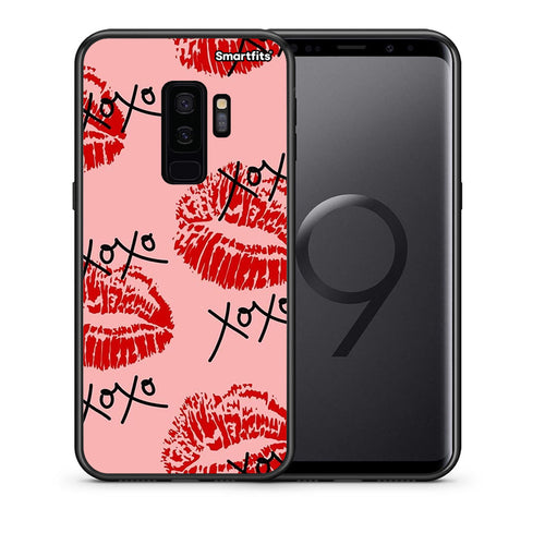 Θήκη Samsung S9 Plus XOXO Lips από τη Smartfits με σχέδιο στο πίσω μέρος και μαύρο περίβλημα | Samsung S9 Plus XOXO Lips case with colorful back and black bezels