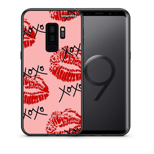 Θήκη Samsung S9 Plus XOXO Lips από τη Smartfits με σχέδιο στο πίσω μέρος και μαύρο περίβλημα | Samsung S9 Plus XOXO Lips case with colorful back and black bezels