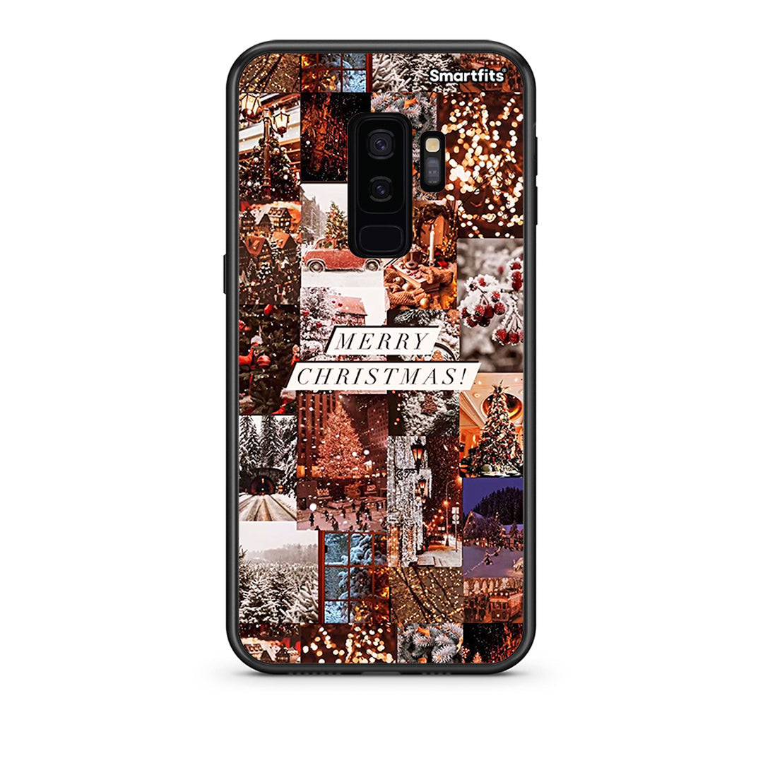 samsung s9 plus Xmas Collage θήκη από τη Smartfits με σχέδιο στο πίσω μέρος και μαύρο περίβλημα | Smartphone case with colorful back and black bezels by Smartfits