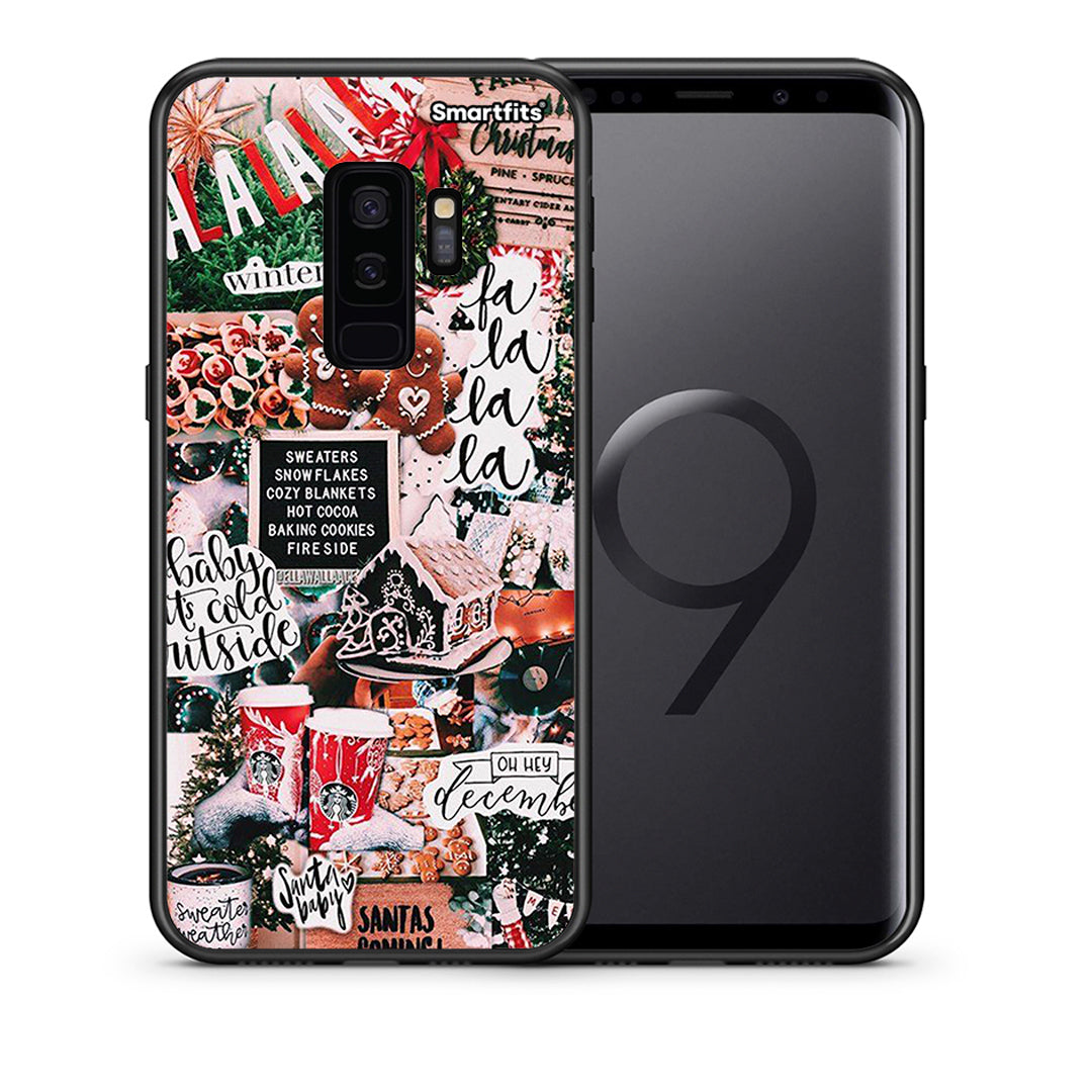 Θήκη Samsung S9 Plus Xmas Habbits από τη Smartfits με σχέδιο στο πίσω μέρος και μαύρο περίβλημα | Samsung S9 Plus Xmas Habbits case with colorful back and black bezels