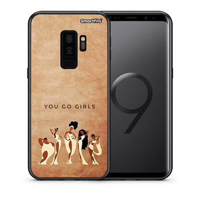 Θήκη Samsung S9 Plus You Go Girl από τη Smartfits με σχέδιο στο πίσω μέρος και μαύρο περίβλημα | Samsung S9 Plus You Go Girl case with colorful back and black bezels