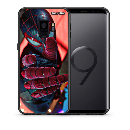 Θήκη Samsung S9 Spider Hand από τη Smartfits με σχέδιο στο πίσω μέρος και μαύρο περίβλημα | Samsung S9 Spider Hand case with colorful back and black bezels
