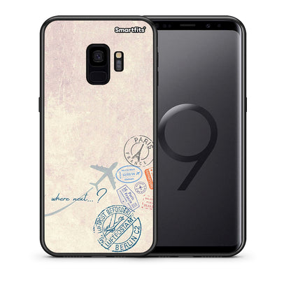 Θήκη Samsung S9 Where Next από τη Smartfits με σχέδιο στο πίσω μέρος και μαύρο περίβλημα | Samsung S9 Where Next case with colorful back and black bezels