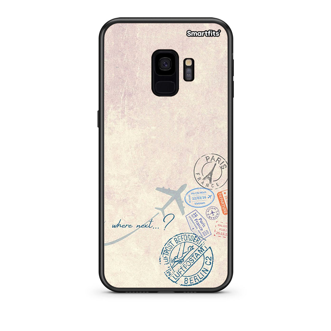 samsung s9 Where Next Θήκη από τη Smartfits με σχέδιο στο πίσω μέρος και μαύρο περίβλημα | Smartphone case with colorful back and black bezels by Smartfits