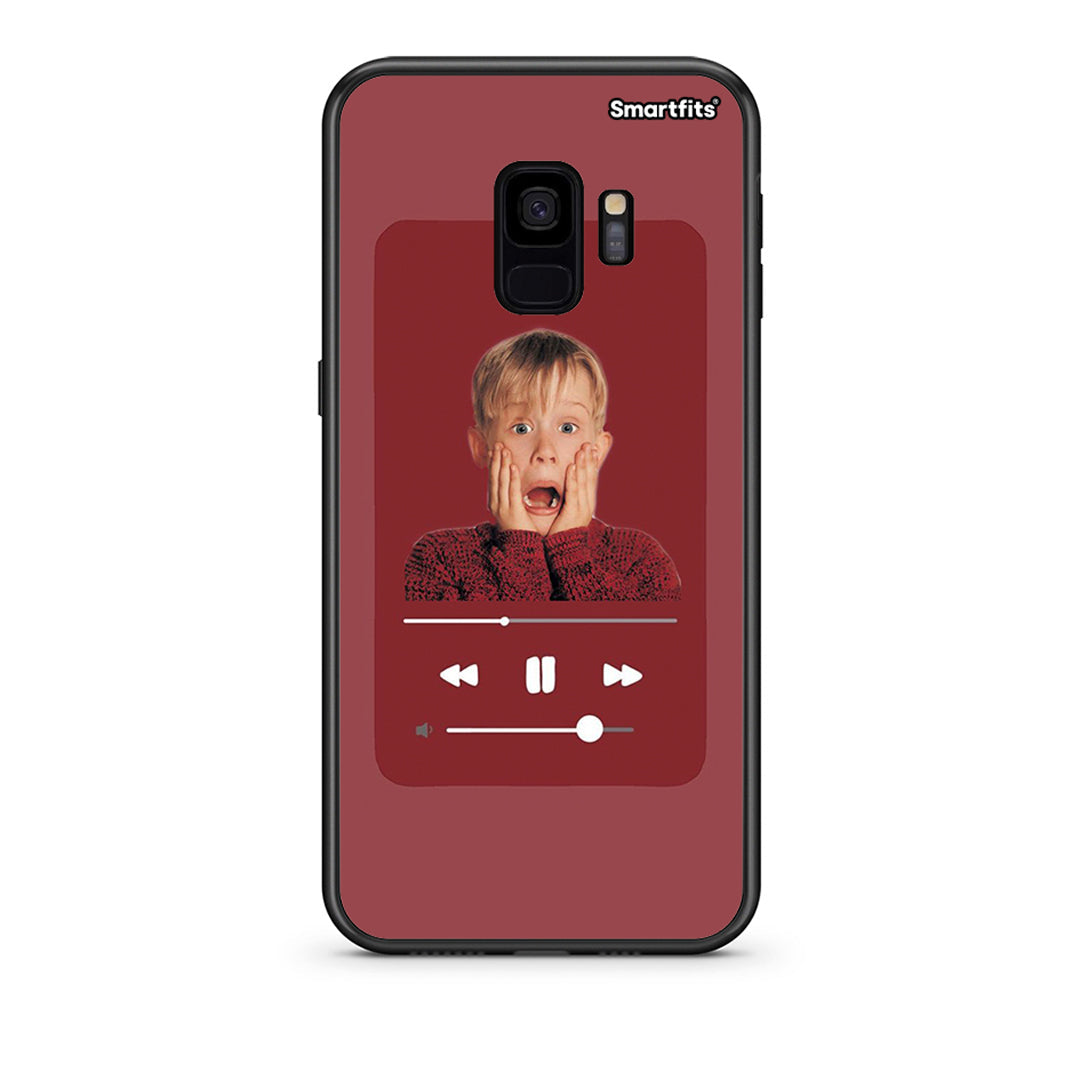 samsung s9 Xmas Alone Music θήκη από τη Smartfits με σχέδιο στο πίσω μέρος και μαύρο περίβλημα | Smartphone case with colorful back and black bezels by Smartfits