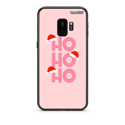 samsung s9 Xmas Ho Ho Ho θήκη από τη Smartfits με σχέδιο στο πίσω μέρος και μαύρο περίβλημα | Smartphone case with colorful back and black bezels by Smartfits