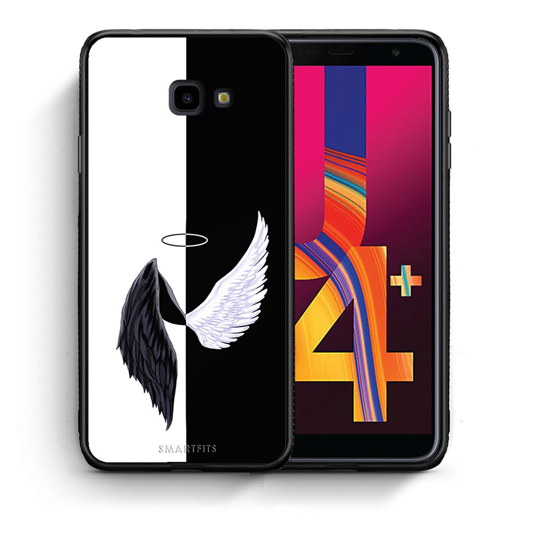 Θήκη Samsung J4 Plus Angels Demons από τη Smartfits με σχέδιο στο πίσω μέρος και μαύρο περίβλημα | Samsung J4 Plus Angels Demons case with colorful back and black bezels