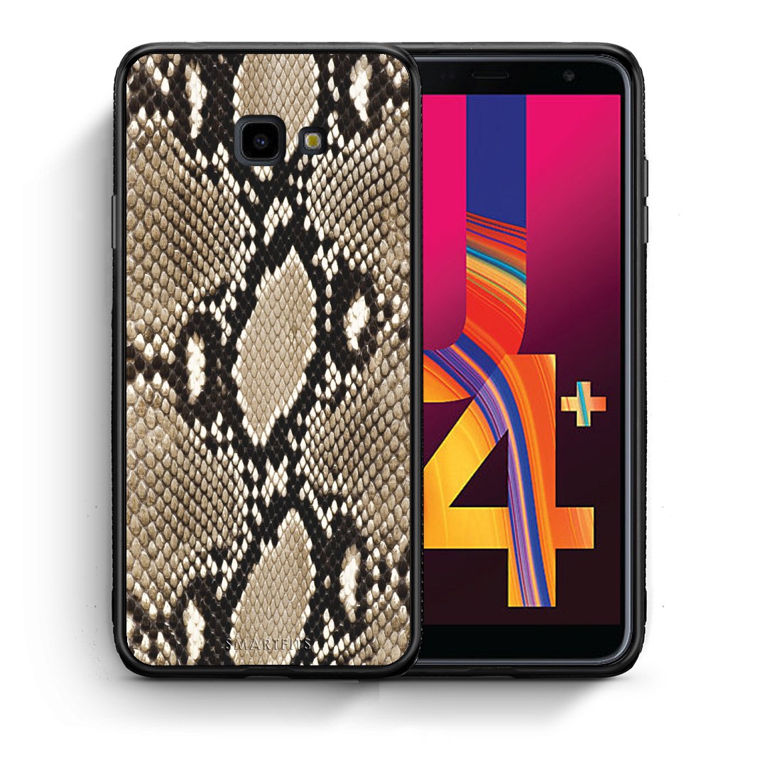 Θήκη Samsung J4 Plus Fashion Snake Animal από τη Smartfits με σχέδιο στο πίσω μέρος και μαύρο περίβλημα | Samsung J4 Plus Fashion Snake Animal case with colorful back and black bezels