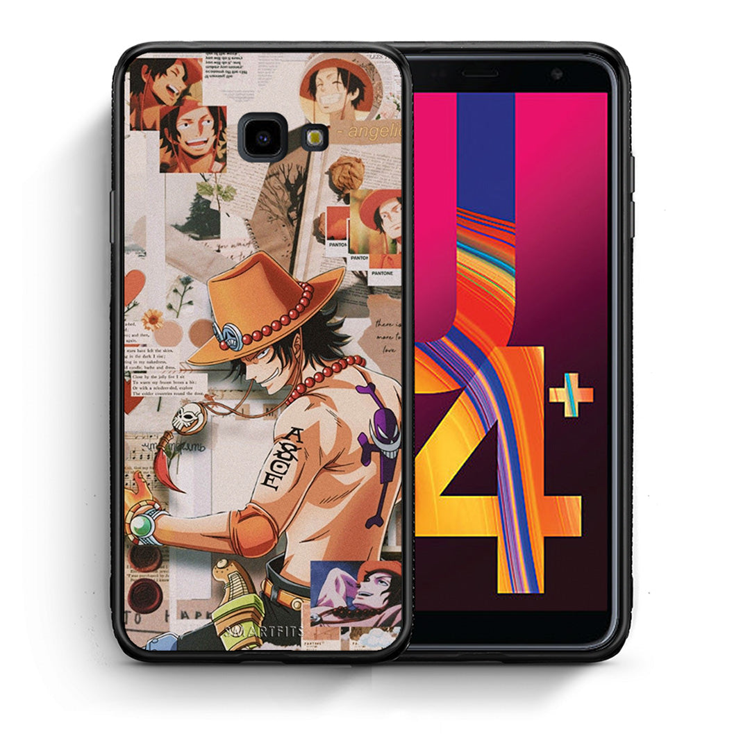 Θήκη Samsung J4 Plus Anime Collage από τη Smartfits με σχέδιο στο πίσω μέρος και μαύρο περίβλημα | Samsung J4 Plus Anime Collage case with colorful back and black bezels