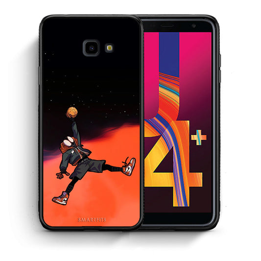 Θήκη Samsung J4 Plus Basketball Hero από τη Smartfits με σχέδιο στο πίσω μέρος και μαύρο περίβλημα | Samsung J4 Plus Basketball Hero case with colorful back and black bezels