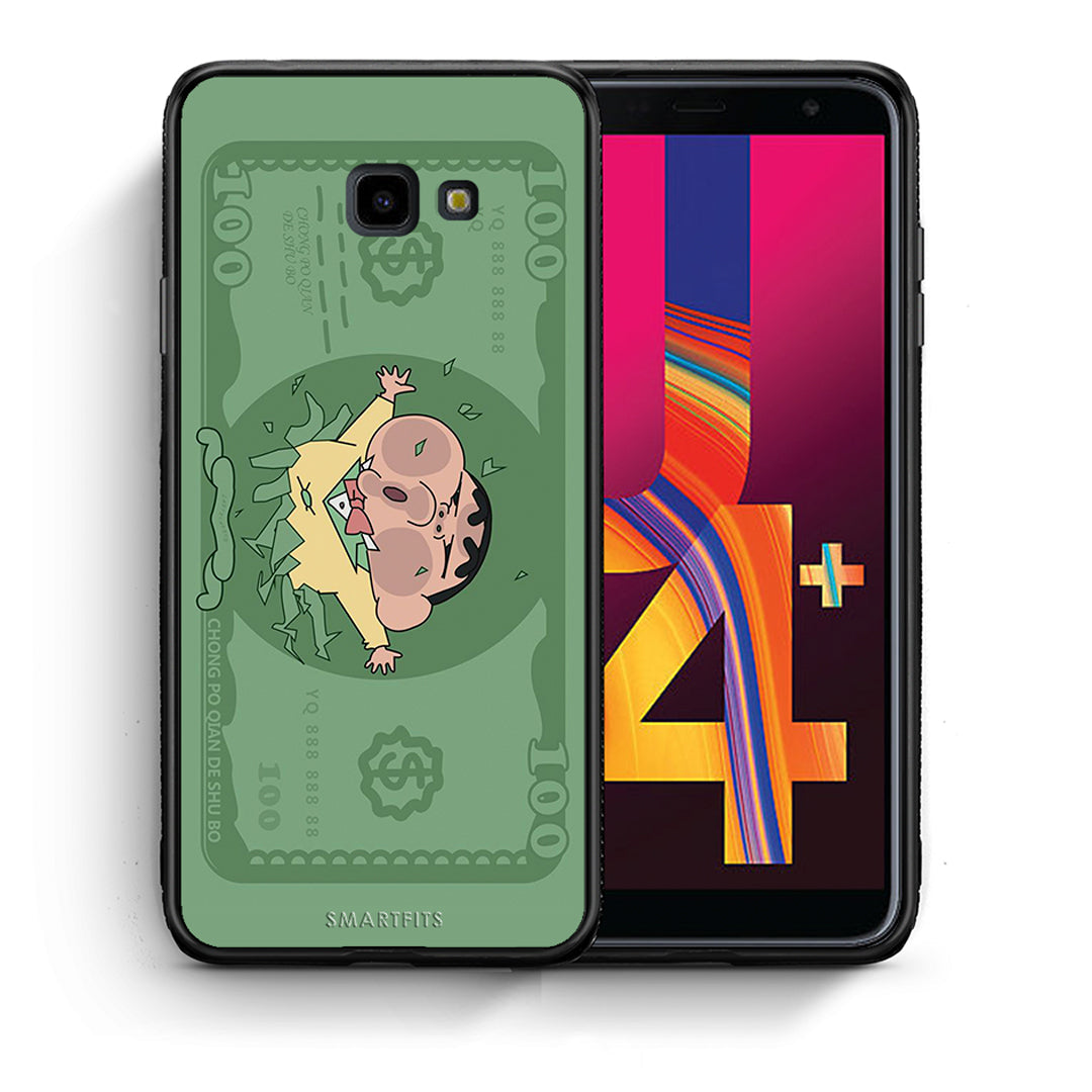 Θήκη Αγίου Βαλεντίνου Samsung J4 Plus Big Money από τη Smartfits με σχέδιο στο πίσω μέρος και μαύρο περίβλημα | Samsung J4 Plus Big Money case with colorful back and black bezels