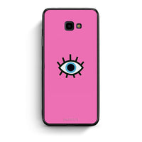 Thumbnail for Samsung J4 Plus Blue Eye Pink θήκη από τη Smartfits με σχέδιο στο πίσω μέρος και μαύρο περίβλημα | Smartphone case with colorful back and black bezels by Smartfits