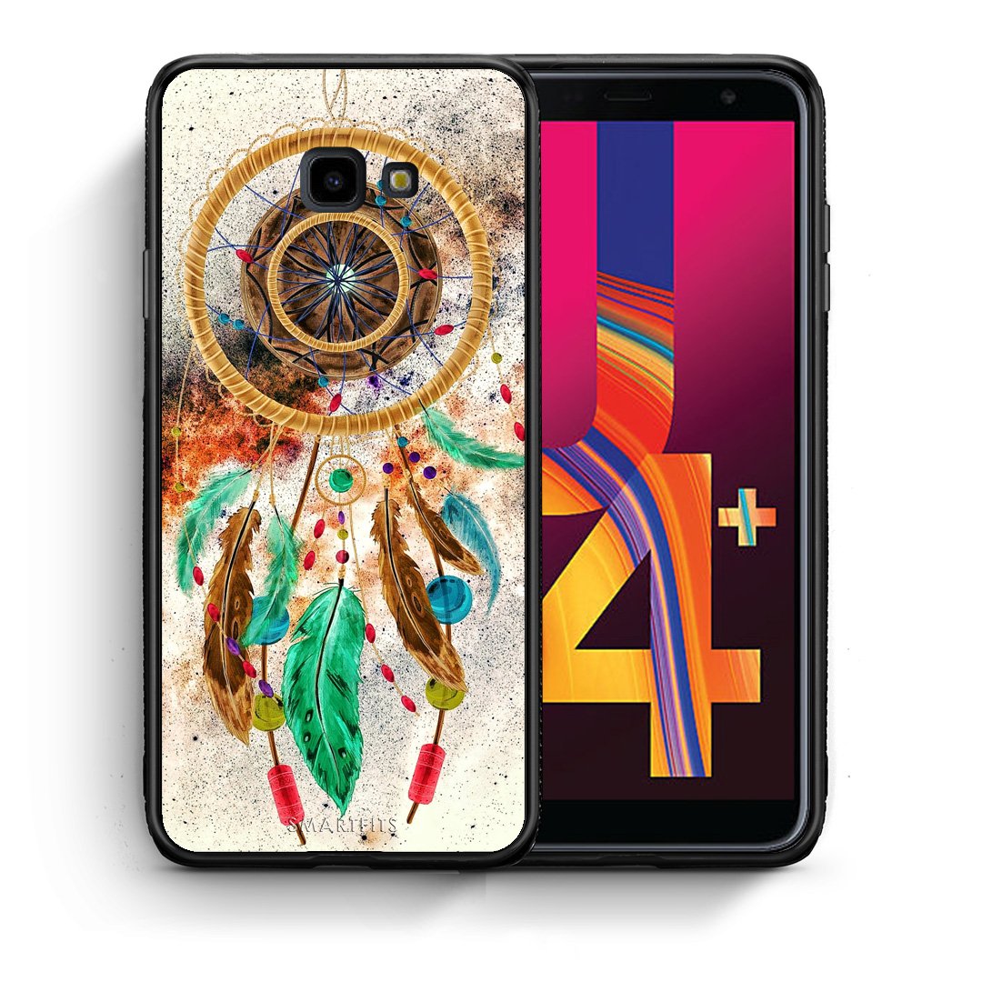 Θήκη Samsung J4 Plus DreamCatcher Boho από τη Smartfits με σχέδιο στο πίσω μέρος και μαύρο περίβλημα | Samsung J4 Plus DreamCatcher Boho case with colorful back and black bezels