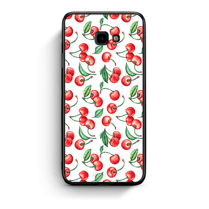 Samsung J4 Plus Cherry Summer θήκη από τη Smartfits με σχέδιο στο πίσω μέρος και μαύρο περίβλημα | Smartphone case with colorful back and black bezels by Smartfits