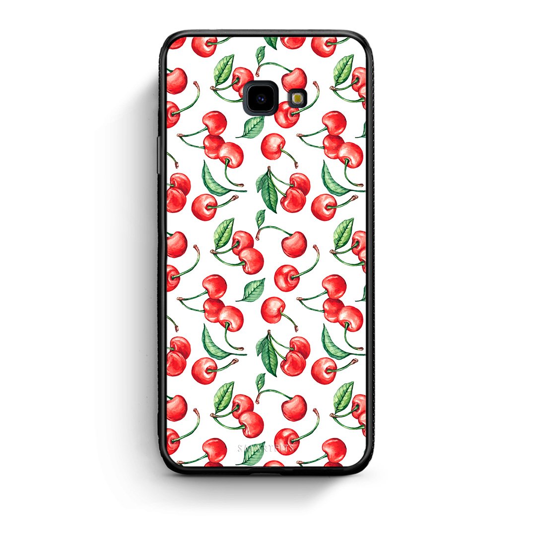 Samsung J4 Plus Cherry Summer θήκη από τη Smartfits με σχέδιο στο πίσω μέρος και μαύρο περίβλημα | Smartphone case with colorful back and black bezels by Smartfits