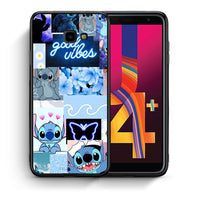 Thumbnail for Θήκη Αγίου Βαλεντίνου Samsung J4 Plus Collage Good Vibes από τη Smartfits με σχέδιο στο πίσω μέρος και μαύρο περίβλημα | Samsung J4 Plus Collage Good Vibes case with colorful back and black bezels