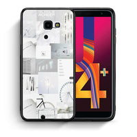Thumbnail for Θήκη Αγίου Βαλεντίνου Samsung J4 Plus Collage Make Me Wonder από τη Smartfits με σχέδιο στο πίσω μέρος και μαύρο περίβλημα | Samsung J4 Plus Collage Make Me Wonder case with colorful back and black bezels