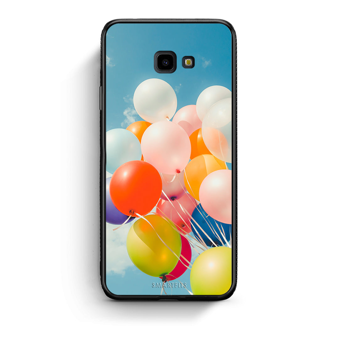 Samsung J4 Plus Colorful Balloons θήκη από τη Smartfits με σχέδιο στο πίσω μέρος και μαύρο περίβλημα | Smartphone case with colorful back and black bezels by Smartfits