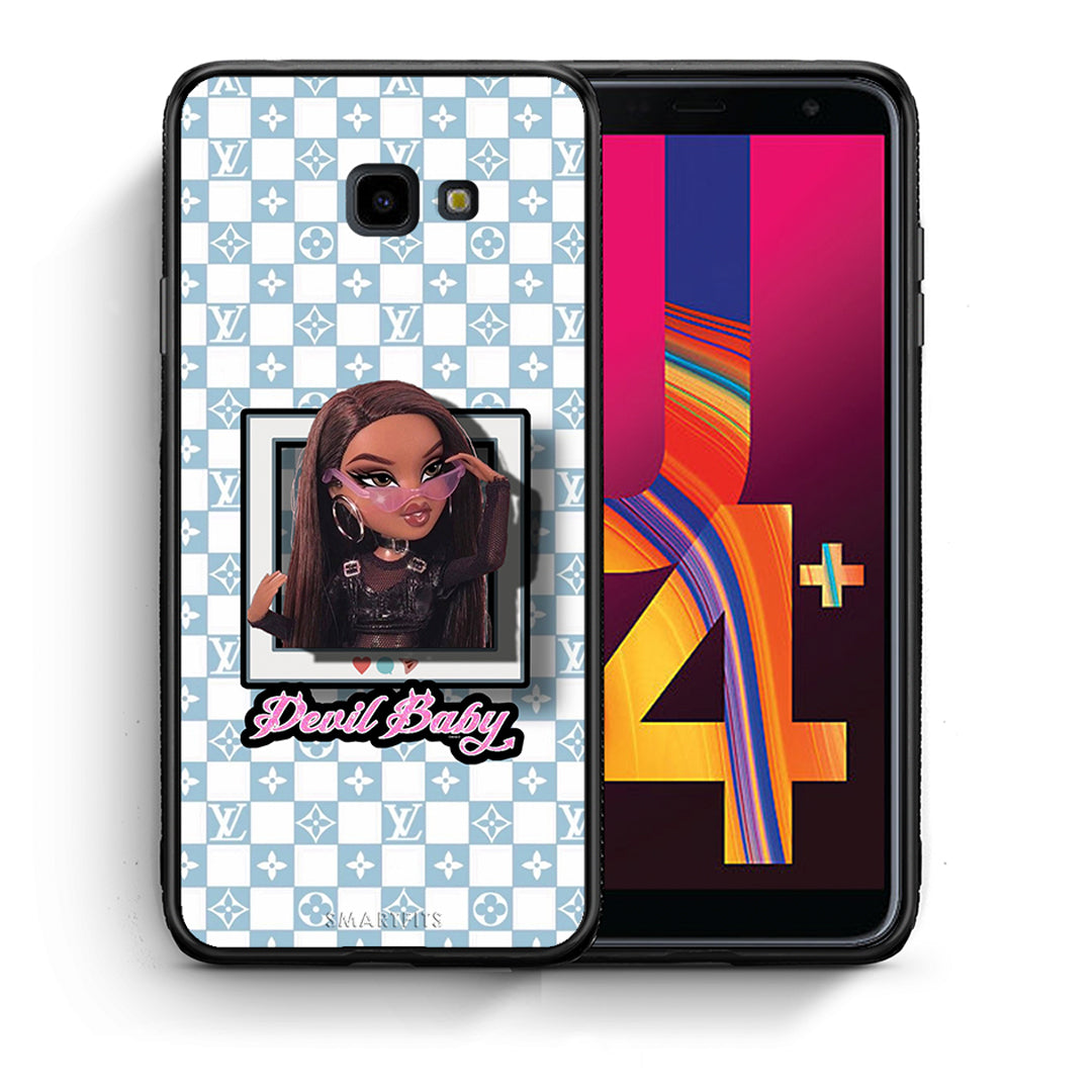 Θήκη Αγίου Βαλεντίνου Samsung J4 Plus Devil Baby από τη Smartfits με σχέδιο στο πίσω μέρος και μαύρο περίβλημα | Samsung J4 Plus Devil Baby case with colorful back and black bezels