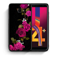Thumbnail for Θήκη Samsung J4 Plus Red Roses Flower από τη Smartfits με σχέδιο στο πίσω μέρος και μαύρο περίβλημα | Samsung J4 Plus Red Roses Flower case with colorful back and black bezels