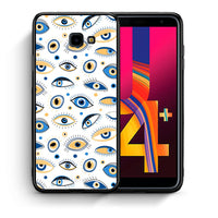 Thumbnail for Θήκη Samsung J4 Plus Ftou Ftou από τη Smartfits με σχέδιο στο πίσω μέρος και μαύρο περίβλημα | Samsung J4 Plus Ftou Ftou case with colorful back and black bezels