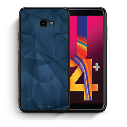 Θήκη Samsung J4 Plus Blue Abstract Geometric από τη Smartfits με σχέδιο στο πίσω μέρος και μαύρο περίβλημα | Samsung J4 Plus Blue Abstract Geometric case with colorful back and black bezels