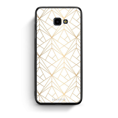 111 - Samsung J4 Plus Luxury White Geometric case, cover, bumper