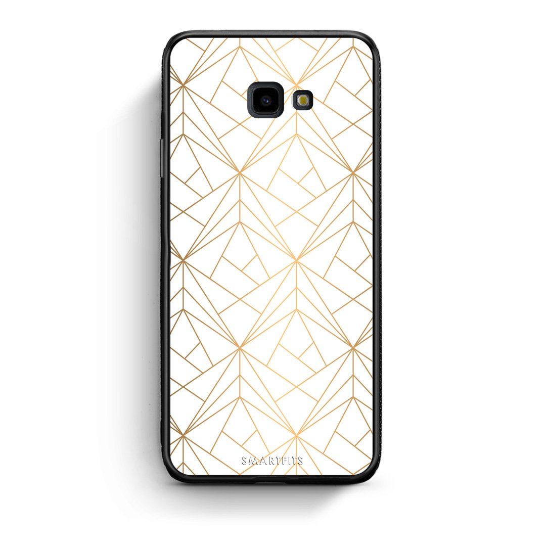 111 - Samsung J4 Plus Luxury White Geometric case, cover, bumper
