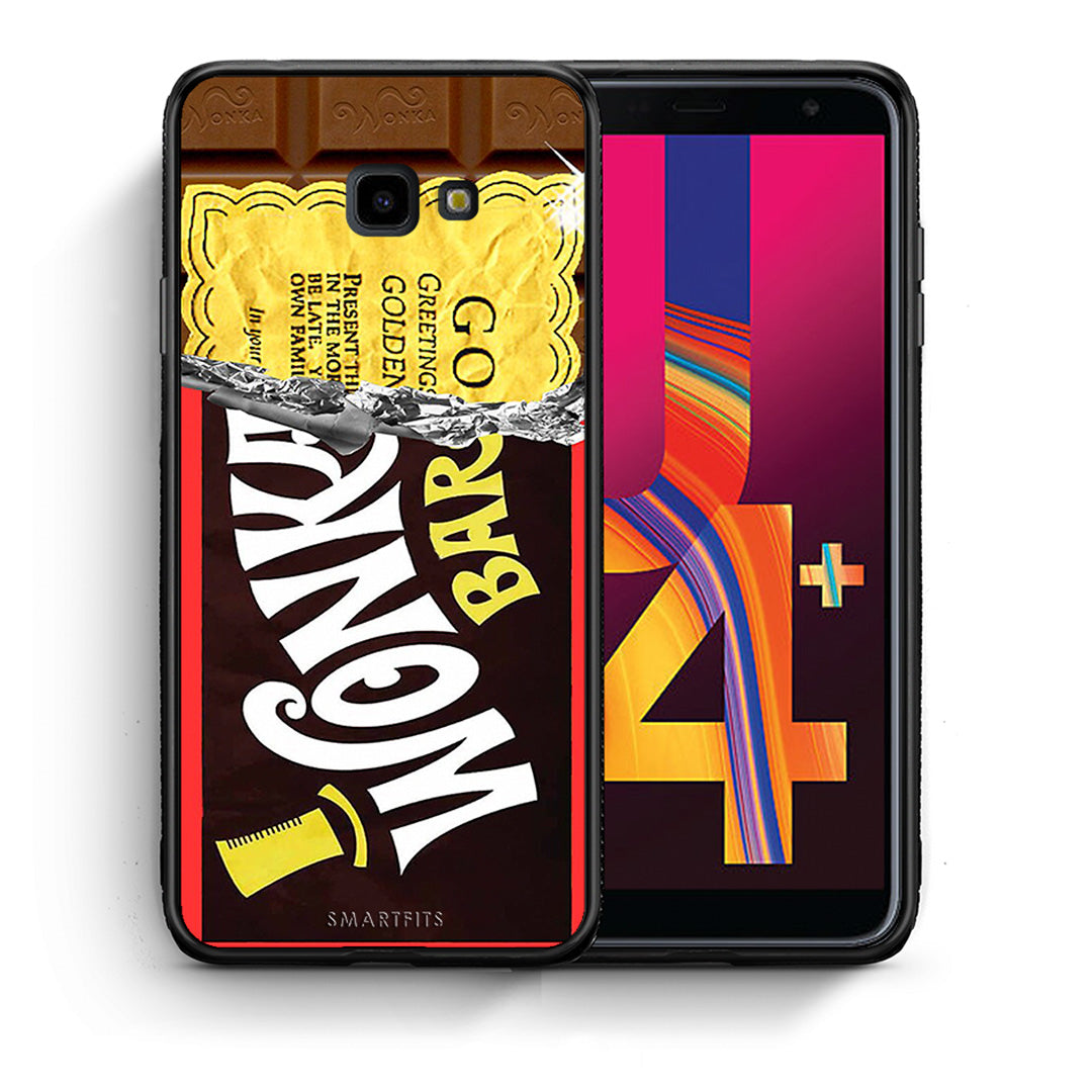 Θήκη Samsung J4 Plus Golden Ticket από τη Smartfits με σχέδιο στο πίσω μέρος και μαύρο περίβλημα | Samsung J4 Plus Golden Ticket case with colorful back and black bezels