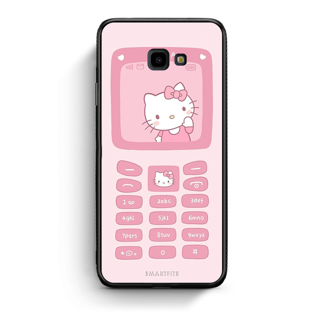 Samsung J4 Plus Hello Kitten Θήκη Αγίου Βαλεντίνου από τη Smartfits με σχέδιο στο πίσω μέρος και μαύρο περίβλημα | Smartphone case with colorful back and black bezels by Smartfits