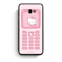 Thumbnail for Samsung J4 Plus Hello Kitten Θήκη Αγίου Βαλεντίνου από τη Smartfits με σχέδιο στο πίσω μέρος και μαύρο περίβλημα | Smartphone case with colorful back and black bezels by Smartfits