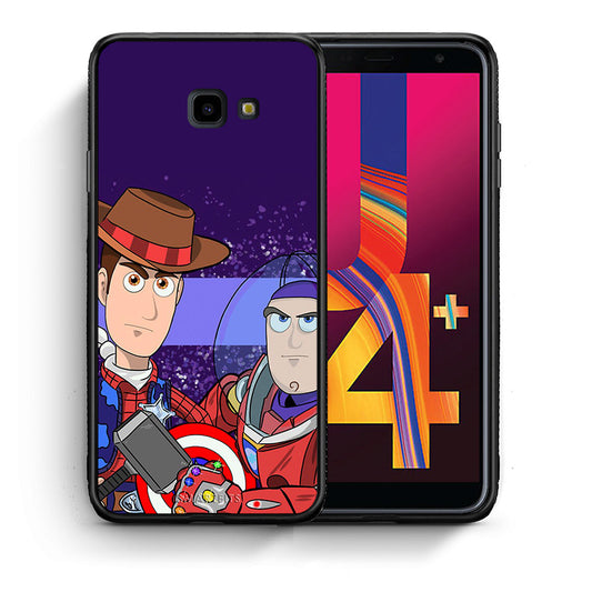 Θήκη Samsung J4 Plus Infinity Story από τη Smartfits με σχέδιο στο πίσω μέρος και μαύρο περίβλημα | Samsung J4 Plus Infinity Story case with colorful back and black bezels