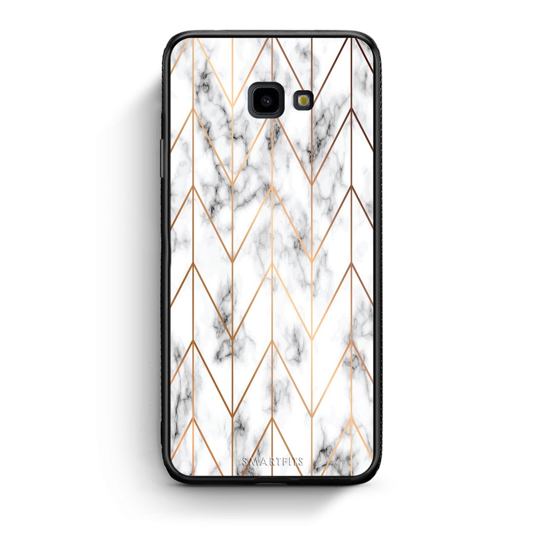44 - Samsung J4 Plus Gold Geometric Marble case, cover, bumper