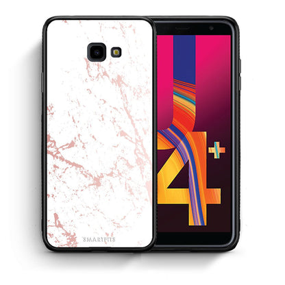 Θήκη Samsung J4 Plus Pink Splash Marble από τη Smartfits με σχέδιο στο πίσω μέρος και μαύρο περίβλημα | Samsung J4 Plus Pink Splash Marble case with colorful back and black bezels