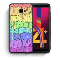 Thumbnail for Θήκη Samsung J4 Plus Melting Rainbow από τη Smartfits με σχέδιο στο πίσω μέρος και μαύρο περίβλημα | Samsung J4 Plus Melting Rainbow case with colorful back and black bezels