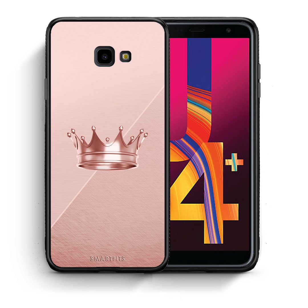 Θήκη Samsung J4 Plus Crown Minimal από τη Smartfits με σχέδιο στο πίσω μέρος και μαύρο περίβλημα | Samsung J4 Plus Crown Minimal case with colorful back and black bezels