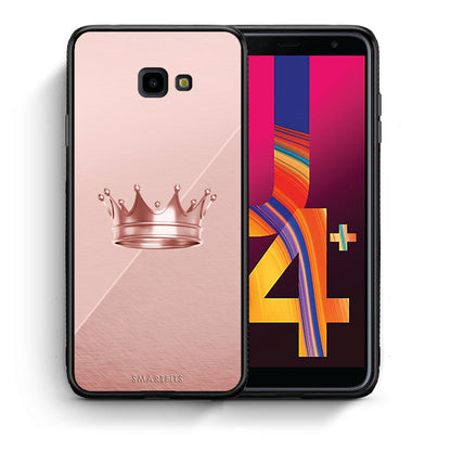Θήκη Samsung J4 Plus Crown Minimal από τη Smartfits με σχέδιο στο πίσω μέρος και μαύρο περίβλημα | Samsung J4 Plus Crown Minimal case with colorful back and black bezels
