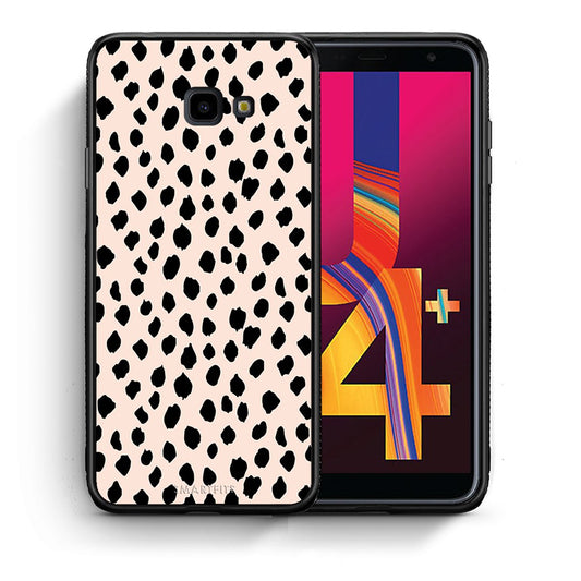 Θήκη Samsung J4 Plus New Polka Dots από τη Smartfits με σχέδιο στο πίσω μέρος και μαύρο περίβλημα | Samsung J4 Plus New Polka Dots case with colorful back and black bezels