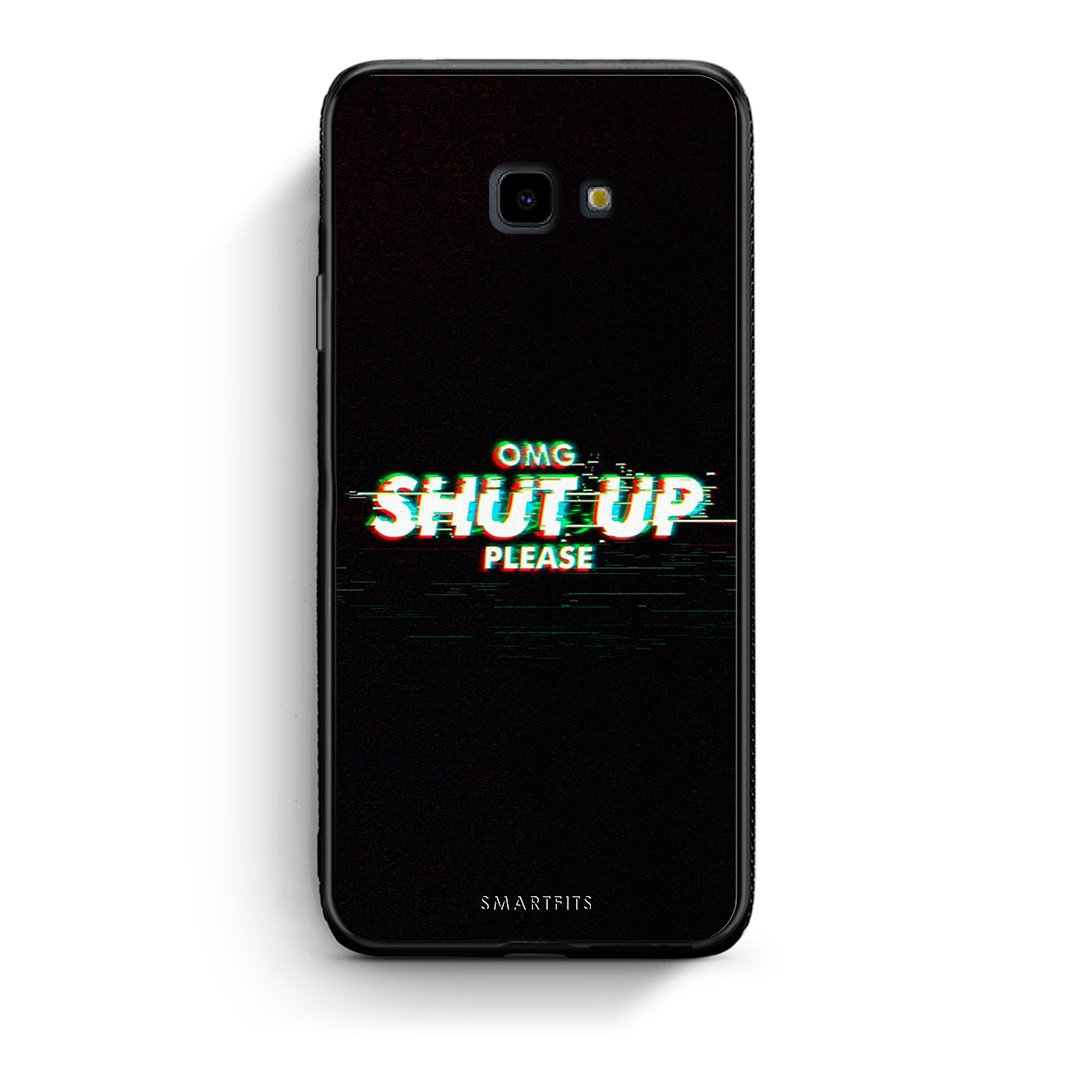 Samsung J4 Plus OMG ShutUp θήκη από τη Smartfits με σχέδιο στο πίσω μέρος και μαύρο περίβλημα | Smartphone case with colorful back and black bezels by Smartfits