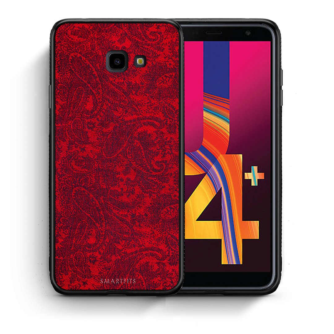 Θήκη Samsung J4 Plus Paisley Cashmere από τη Smartfits με σχέδιο στο πίσω μέρος και μαύρο περίβλημα | Samsung J4 Plus Paisley Cashmere case with colorful back and black bezels