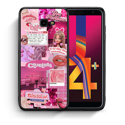 Θήκη Αγίου Βαλεντίνου Samsung J4 Plus Pink Love από τη Smartfits με σχέδιο στο πίσω μέρος και μαύρο περίβλημα | Samsung J4 Plus Pink Love case with colorful back and black bezels