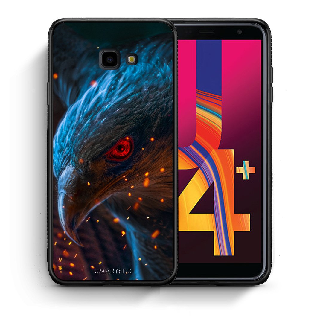 Θήκη Samsung J4 Plus Eagle PopArt από τη Smartfits με σχέδιο στο πίσω μέρος και μαύρο περίβλημα | Samsung J4 Plus Eagle PopArt case with colorful back and black bezels