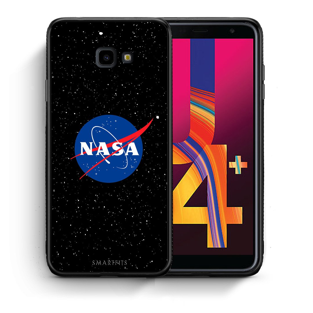 Θήκη Samsung J4 Plus NASA PopArt από τη Smartfits με σχέδιο στο πίσω μέρος και μαύρο περίβλημα | Samsung J4 Plus NASA PopArt case with colorful back and black bezels