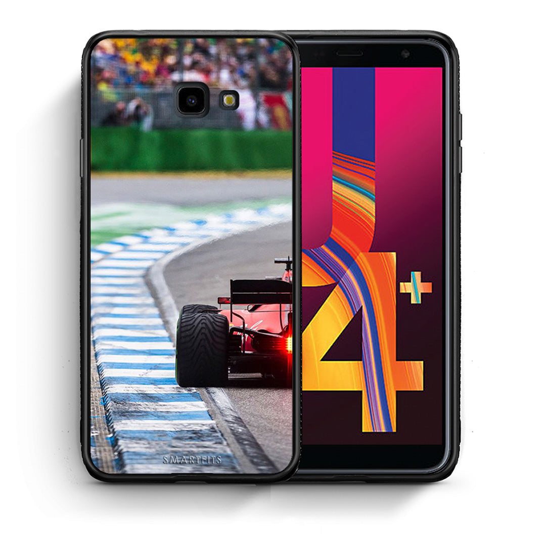 Θήκη Samsung J4 Plus Racing Vibes από τη Smartfits με σχέδιο στο πίσω μέρος και μαύρο περίβλημα | Samsung J4 Plus Racing Vibes case with colorful back and black bezels