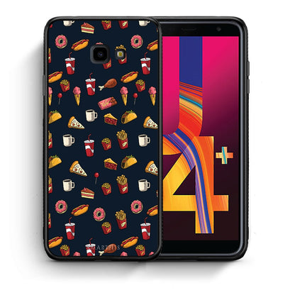 Θήκη Samsung J4 Plus Hungry Random από τη Smartfits με σχέδιο στο πίσω μέρος και μαύρο περίβλημα | Samsung J4 Plus Hungry Random case with colorful back and black bezels