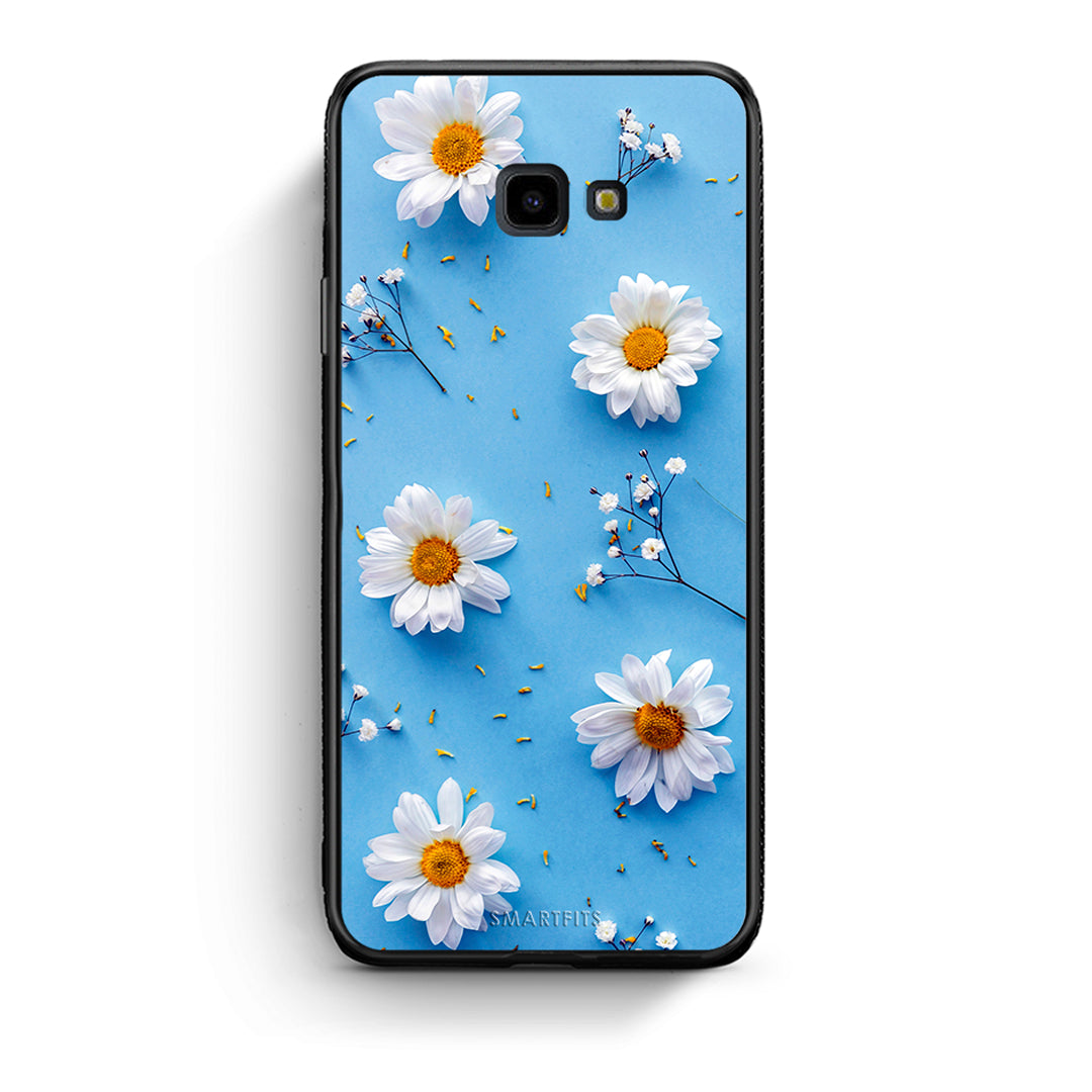 Samsung J4 Plus Real Daisies θήκη από τη Smartfits με σχέδιο στο πίσω μέρος και μαύρο περίβλημα | Smartphone case with colorful back and black bezels by Smartfits