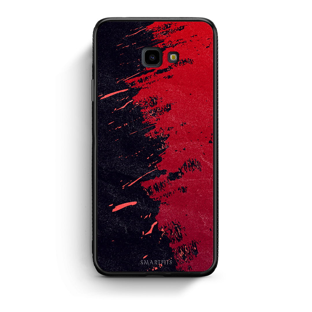 Samsung J4 Plus Red Paint Θήκη Αγίου Βαλεντίνου από τη Smartfits με σχέδιο στο πίσω μέρος και μαύρο περίβλημα | Smartphone case with colorful back and black bezels by Smartfits