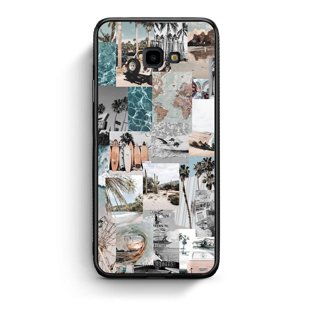 Samsung J4 Plus Retro Beach Life Θήκη από τη Smartfits με σχέδιο στο πίσω μέρος και μαύρο περίβλημα | Smartphone case with colorful back and black bezels by Smartfits